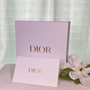 DIOR WHITE PEBBLED BOX, ENVELOPE & Stuffing